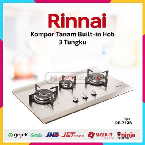 Jual Kompor Gas Tanam Built In Hob 3 Tungku Rinnai Rb 713N S Rb713Ns