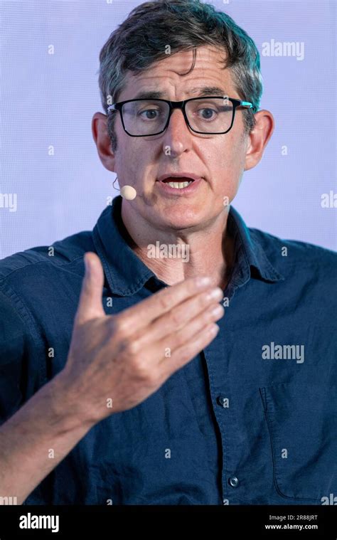 Cannes France June 19 2023 Louis Theroux Documentary Presenter Speak On Stage During The