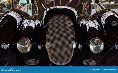 Detail Of Classic Car Close Up Of Headlight Editorial Stock Photo