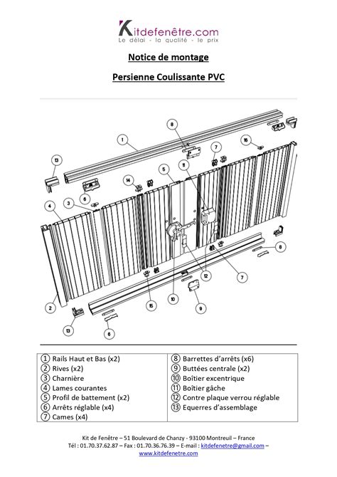 Pose Des Persienne Pliantes PVC Mode Demploi Kit De Fenetre