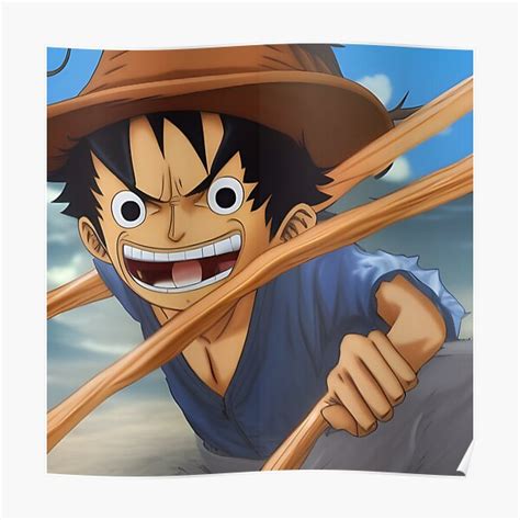 One Piece Luffy Goma Goma Poster For Sale By Jmsu Redbubble