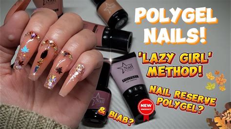 POLYGEL NAILS LAZY GIRL METHOD FALL AUTUMN DESIGN NEW NAIL RESERVE