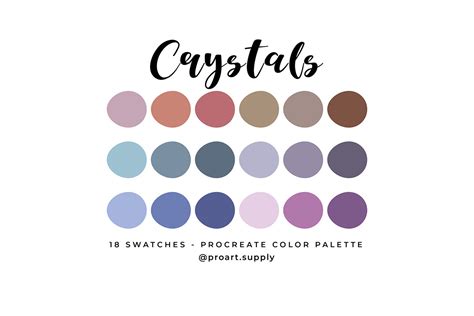 Ice Crystals Winter Procreate Color Palette Snow Themed