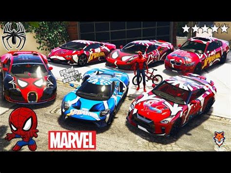 Gta Stealing Modified Vehicles With Spiderman Real Life Cars