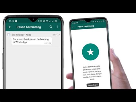 Cara Membuat Dan Melihat Pesan Berbintang Di Wa Youtube