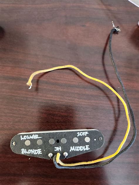 Lollar Vintage Blonde Middle Pickup White Cover Reverb