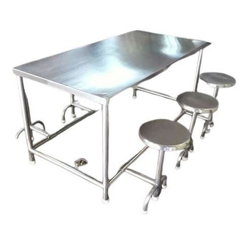 Crack Proof And Fine Finished Stainless Steel Canteen Table At Best