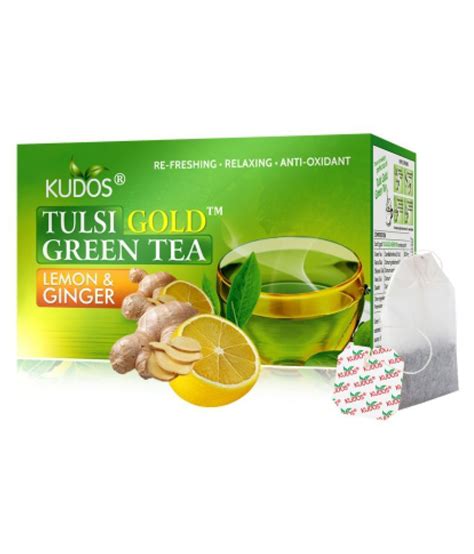 Kudos Ayurveda TULSI GOLD GREEN TEA LEMON GINGER Powder 1 Gm Buy