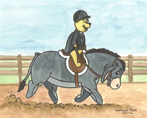 POOH and EEYORE Huntseat Flat Class ORIGINAL Painting - Etsy