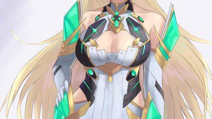 Hikari Xenoblade Chronicles 2 Long Hair Blonde Solo Cleavage Anime Anime Girls