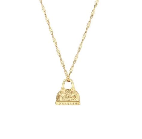 Ketting Yehwang Tasje Statement Ketting Goud Stainless Steel