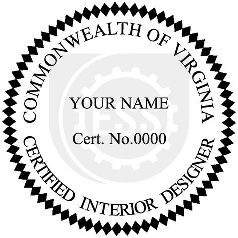 Interior Designer Regular Rubber Stamp Of Seal Engineer Seal Stamps