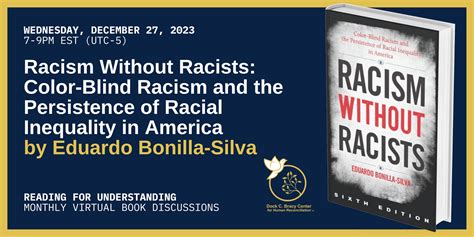 Dec Racism Without Racists By Eduardo Bonilla Silva Brockton