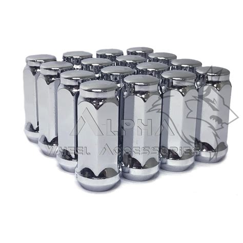 16 Chrome Bulge Xl Acorn Lug Nuts 12x20 For 5x45 5x5 5x55 Closed End 2 Long Ebay