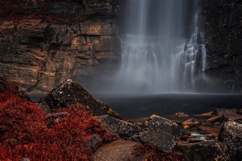 Wallpaper Landscape Waterfall Rock Nature Reflection River