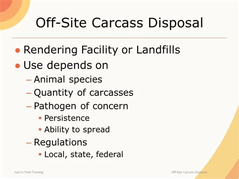 Carcass Disposal Off Site Locations Rendering And Landfills And