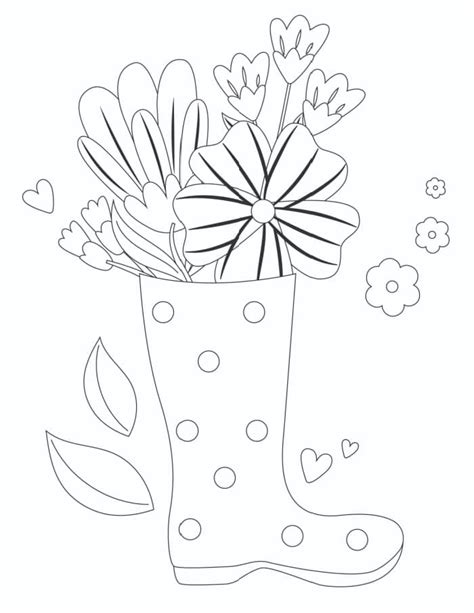 April Showers Bring May Flowers Coloring Coloring Pages