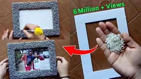 Photo Frame Diy How To Make A Unique Photo Frame At Home Beautiful Photo Frame 🤩ideas Youtube