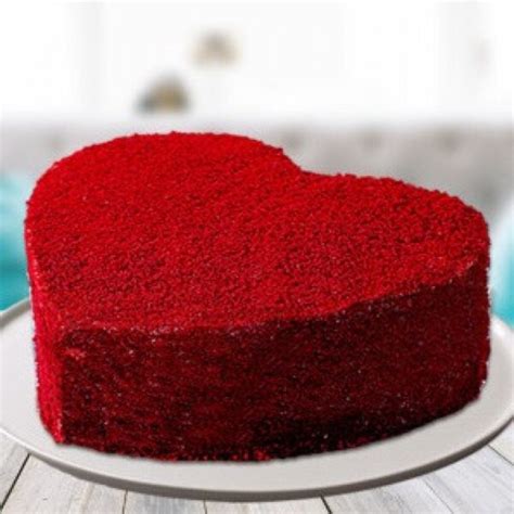 Red Velvet Heart Cake Luv Flower Cake