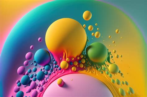 Premium AI Image | Fluid motion bubble banner with splash effect ...