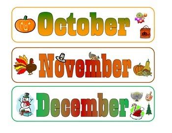 Months of the Year Calendar Labels by Where Imagination Grows | TpT