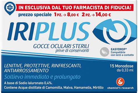 Iriplus Easydrop Collirio Gocce Oculari Sterili Monodose Flaconcini