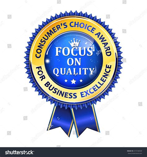 Consumers Choice Award Business Excellence Ribbon Stock Vector Royalty