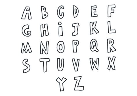 Doodle Letters Vector Pack 141133 Vector Art At Vecteezy