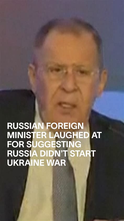 Russian Foreign Minister Sergey Lavrov was met with laughter at a ...