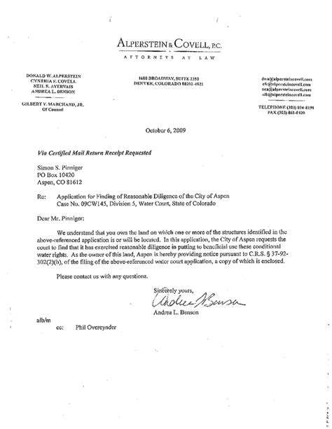 Notification Letter Template