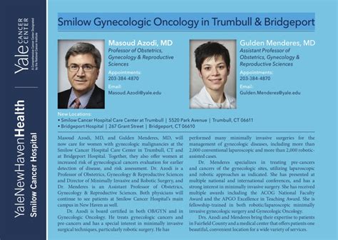 Smilow Gynecologic Oncology In Trumbull And Bridgeport