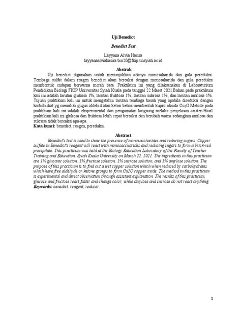 Uji Benedict Pdf