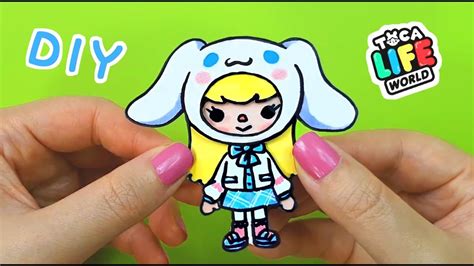 How To Draw🤍cinnamoroll💙 Themed Toca Boca Girl Diy Paper Crafts Paper