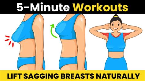 How To Lift Sagging Breasts Naturally In 1 Week Standing Workout At Home Exercises Youtube