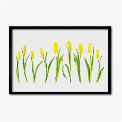 Nowoczesny obraz z ramką Tulipany kwiaty 60x40 cm omdf 60x40 78463088