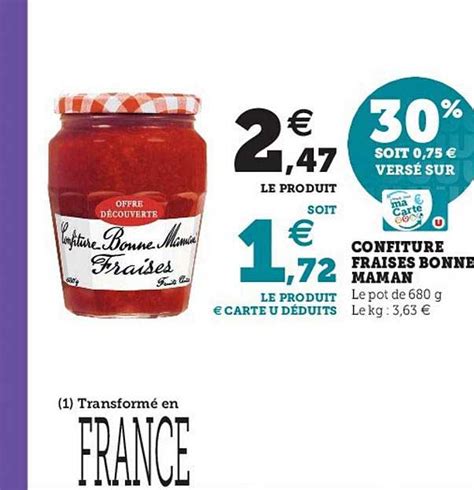 Promo Confiture Fraises Bonne Maman Chez Hyper U ICatalogue Fr