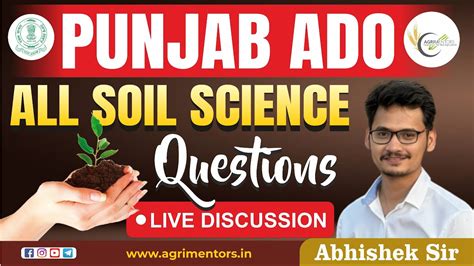 All Soil Science Questions Of Punjab ADO Live Discussion YouTube