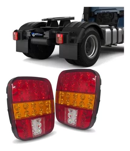 Kit Par Lanterna Traseira De Caminhão Led Iveco Eurocargo