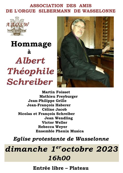 Hommage A Albert Schreiber Itin Raires Des Orgues Silbermann