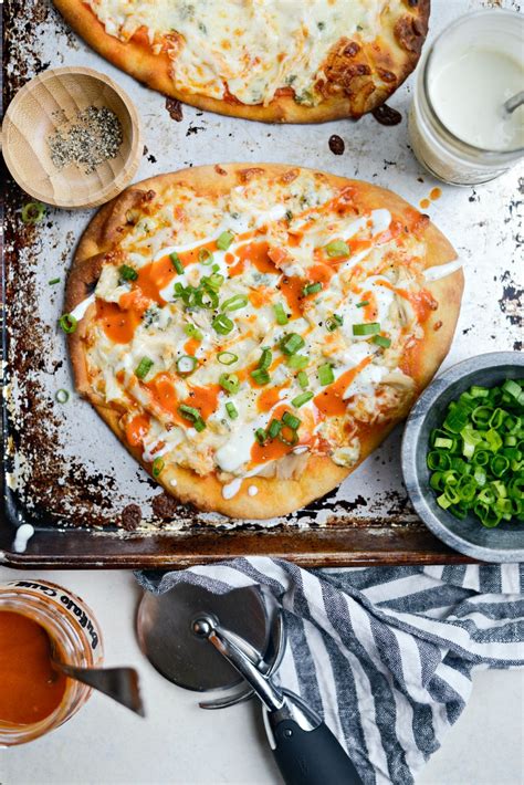 Easy Buffalo Chicken Flatbread Pizzas Simply Scratch