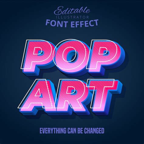 Premium Vector Pop Art Text Editable Text Effect