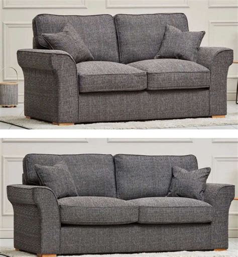 32 Sofa Dark Grey Fabric Hugo Lisbon Primalfurnishings