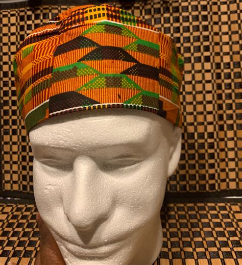 African Hat African Kufi Kente Cloth Kufi African Unisex Etsy