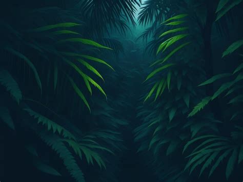 Premium Ai Image Jungle Background