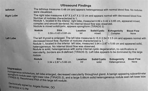 Thyroid Ultrasound Results Rthyroidhealth