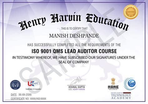 Iso 9001 Qms Lead Auditor Training Certification Henry Harvin®