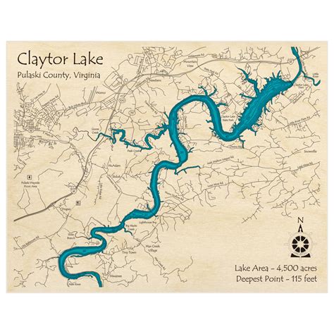 Claytor Lake Custom Laser Cut Art Lake Art Llc