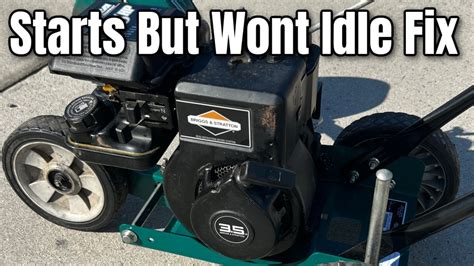 Briggs Stratton Engine Starts But Wont Stay Running Or Idle How To