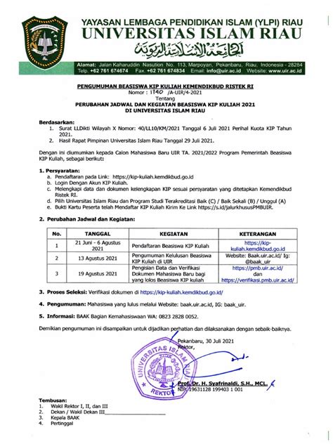 Seleksi Beasiswa Kip Kemdikbud Pdf