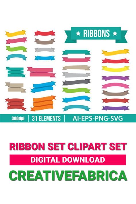 Ribbon Set Clipart Set Graphic By Emil Timplaru Store Creative Fabrica